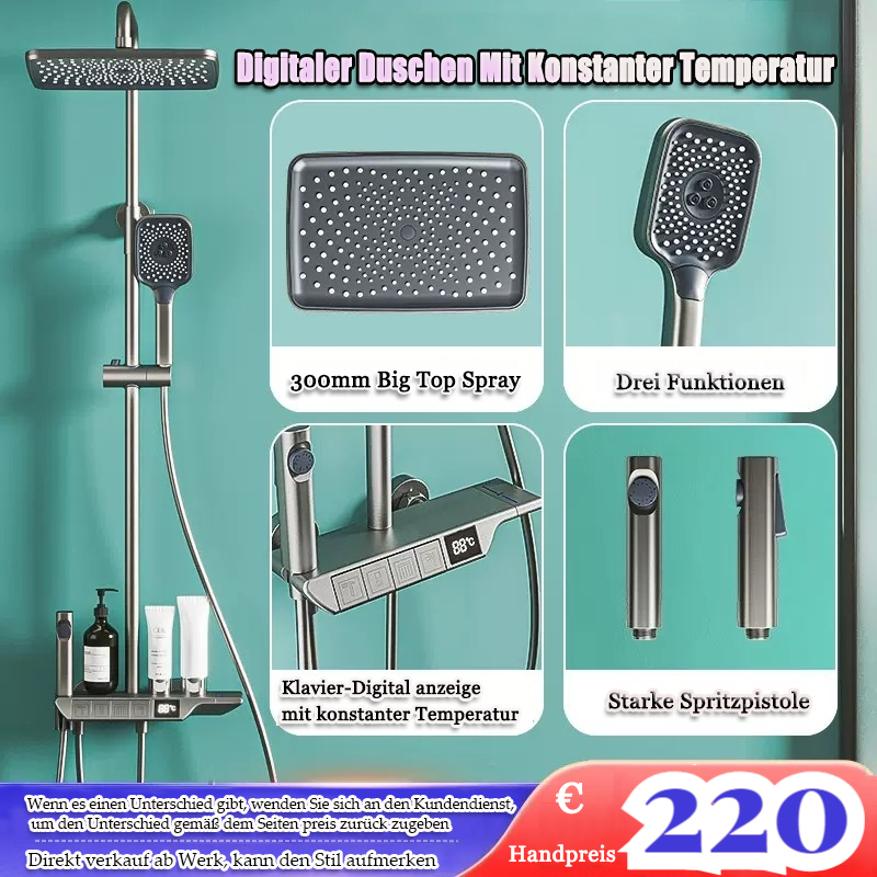 Komplettes Kupfer-Dusch-Set