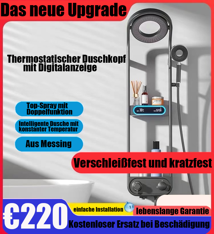 Duschthermostat digital Ganzkupfer-Düsenverstärker-Set