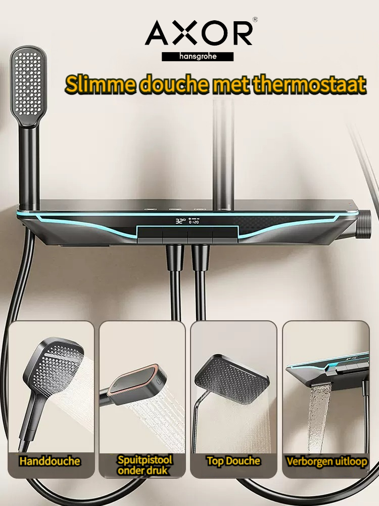 Volledig koperen doucheset