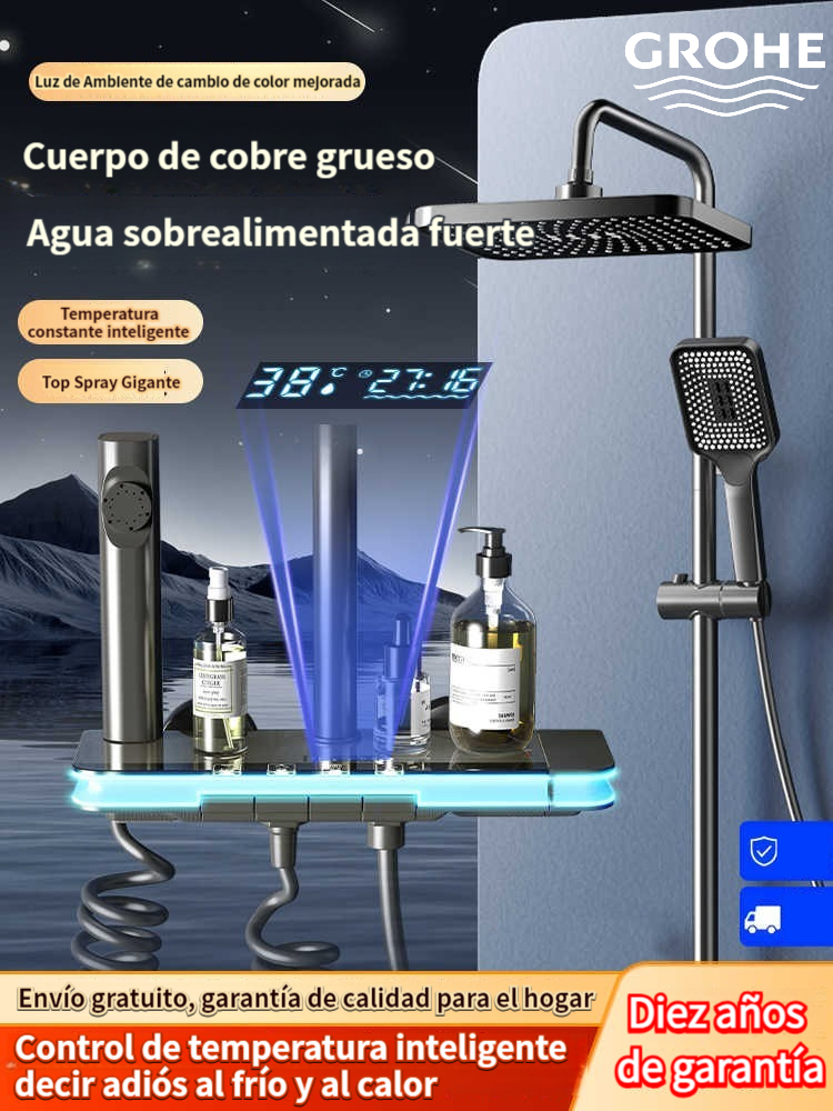 GROHE All Copper Set de Ducha con Indicador Inteligente de Temperatura