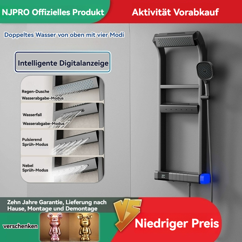 Duschthermostat digital Ganzkupfer-Düsenverstärker-Set