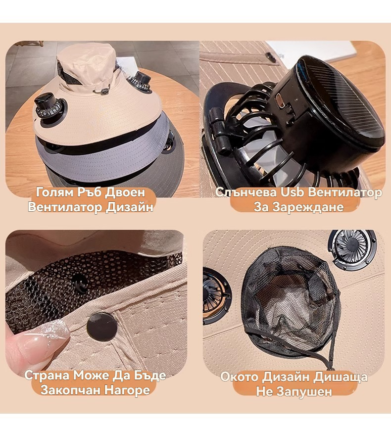 Слънчева вентилаторна шапка