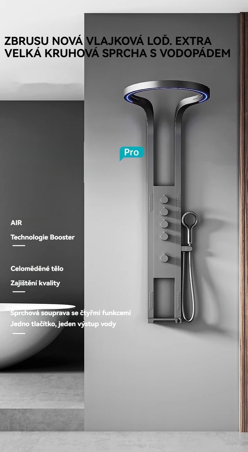 Nová velká sprchová souprava s kopulí