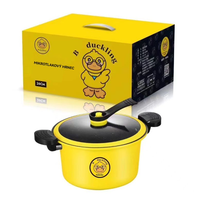 Velkokapacitní nepřilnavý tlakový hrnec s víkem, ideální pro domácí vaření a polévky